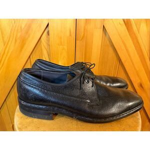 Vintage French Shriner mens Black Leather Dress Shoes Size 10.5B